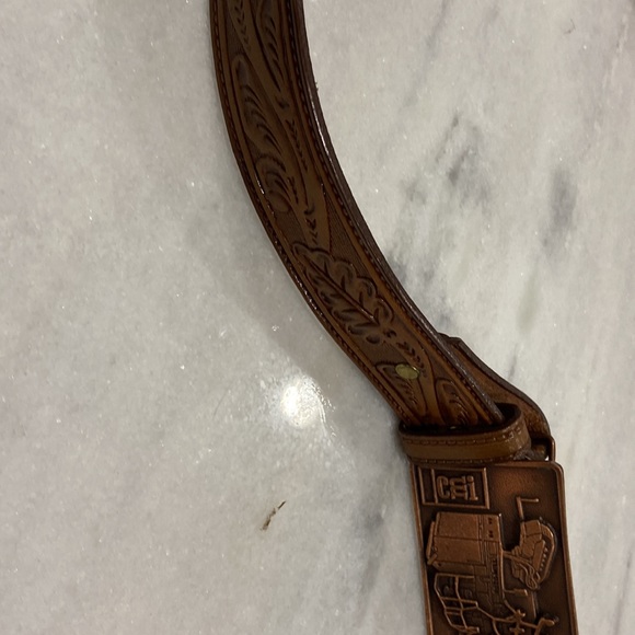 Handmade Texas Cowboy belt size 30 waist leather - Picture 2 of 3